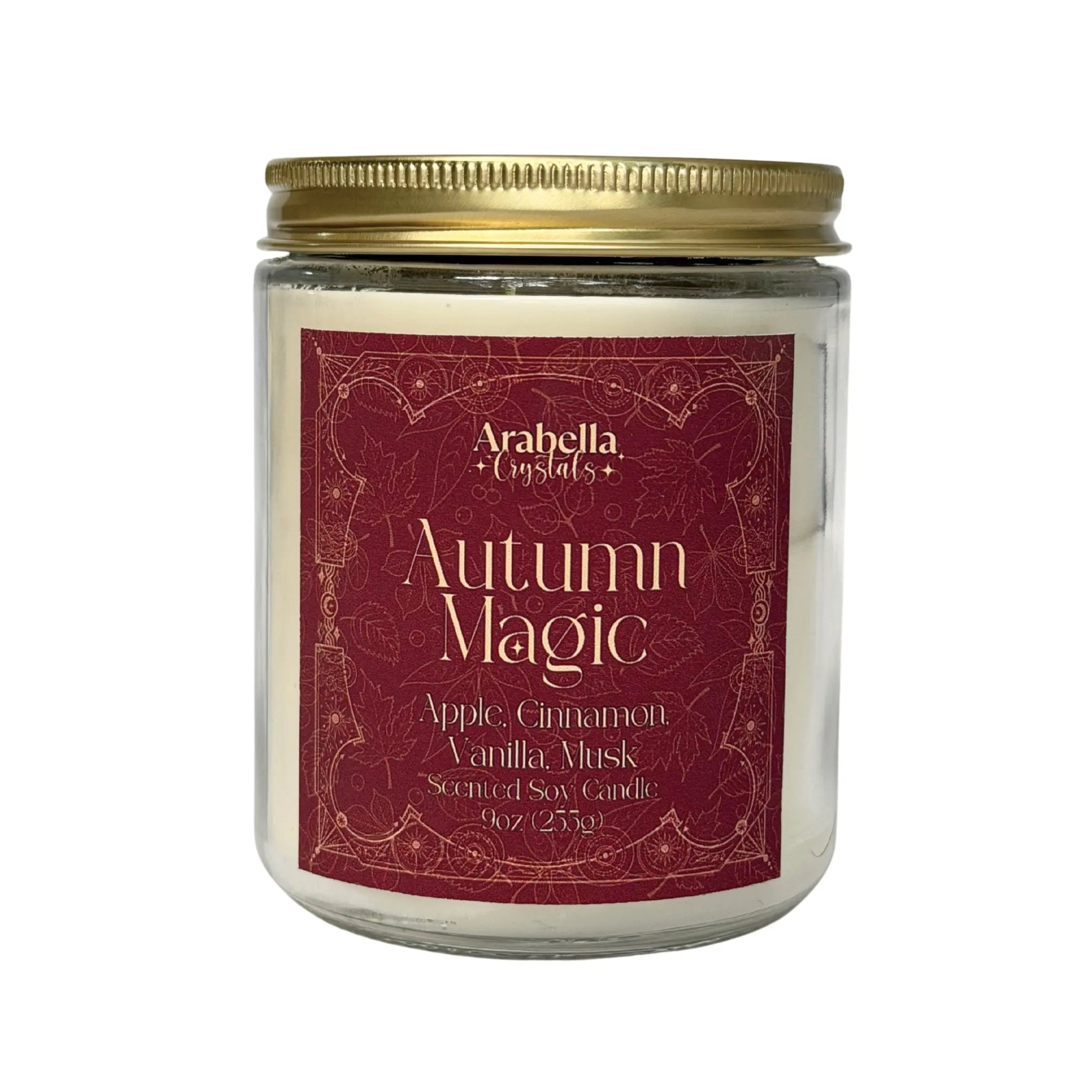 Astral Pumpkin Crystal Infused Soy Candle Notes of: Pumpkin, Caramel and Vanilla