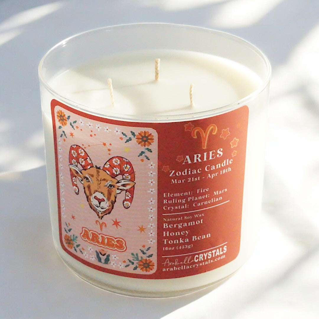 Aries 3-Wick Zodiac Candle