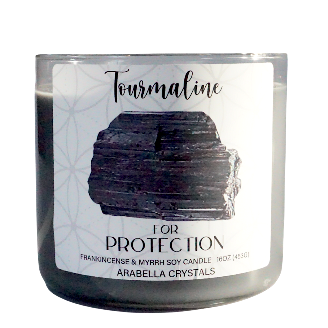 Tourmaline Crystal 3-Wick Candle