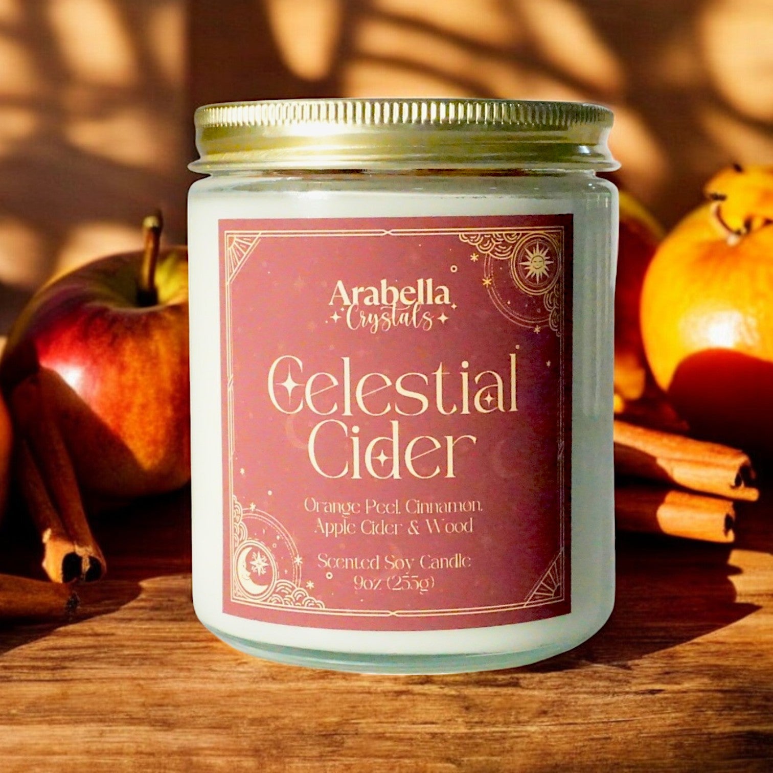 Celestial Cider Holiday Candle | Orange Peel, Cinnamon, Apple Cider, Wood