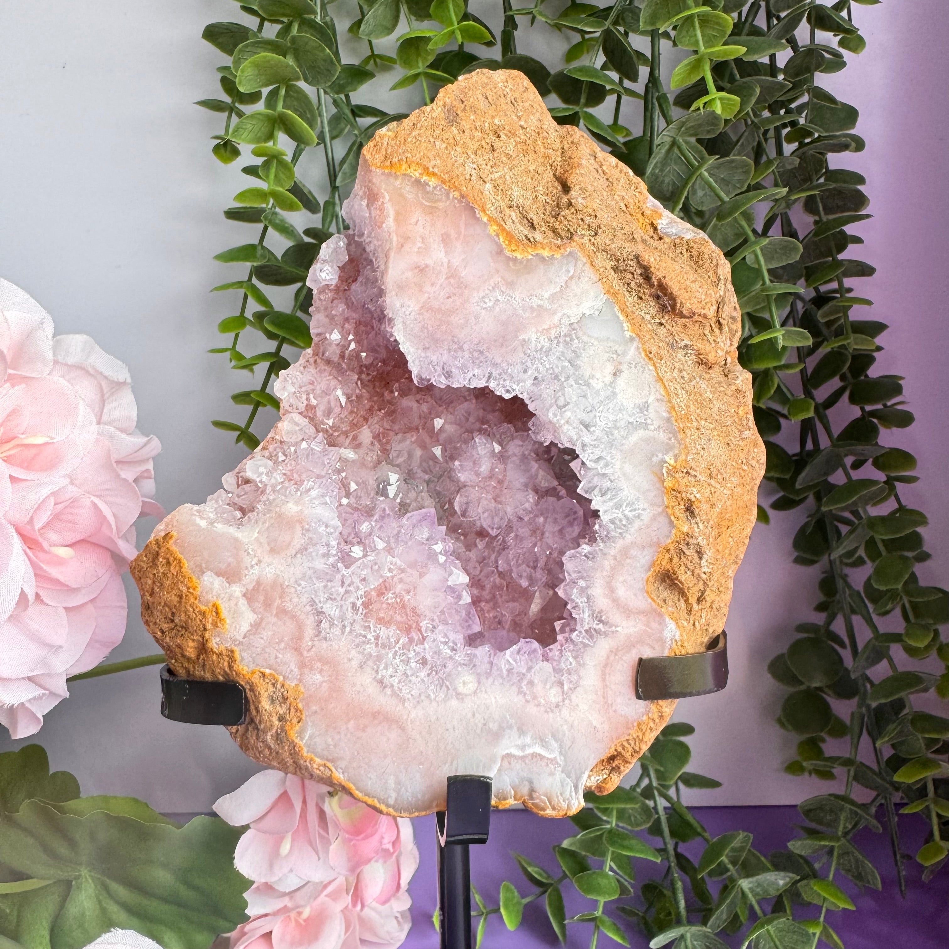 Flower Agate x Amethyst Stand