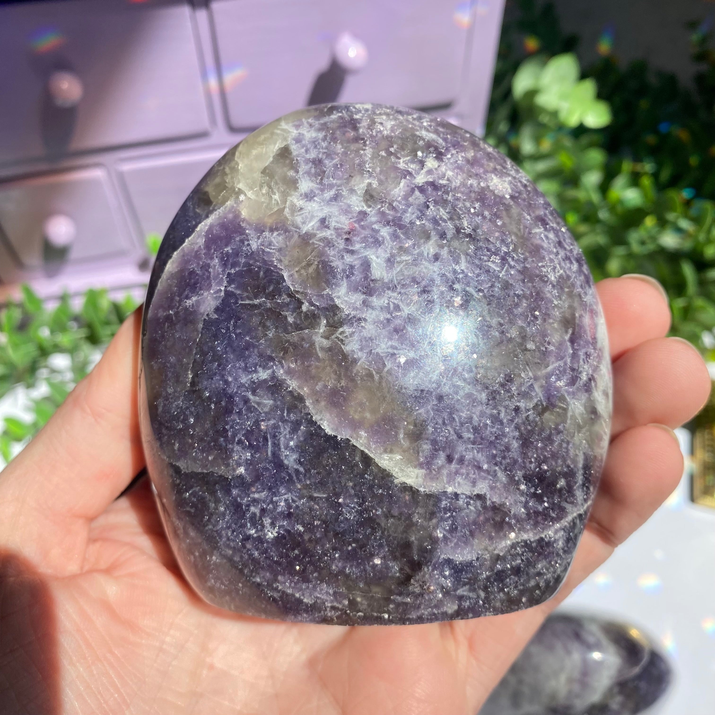 Lepidolite x Smoky Quartz (Unicorn Stone) Free Form