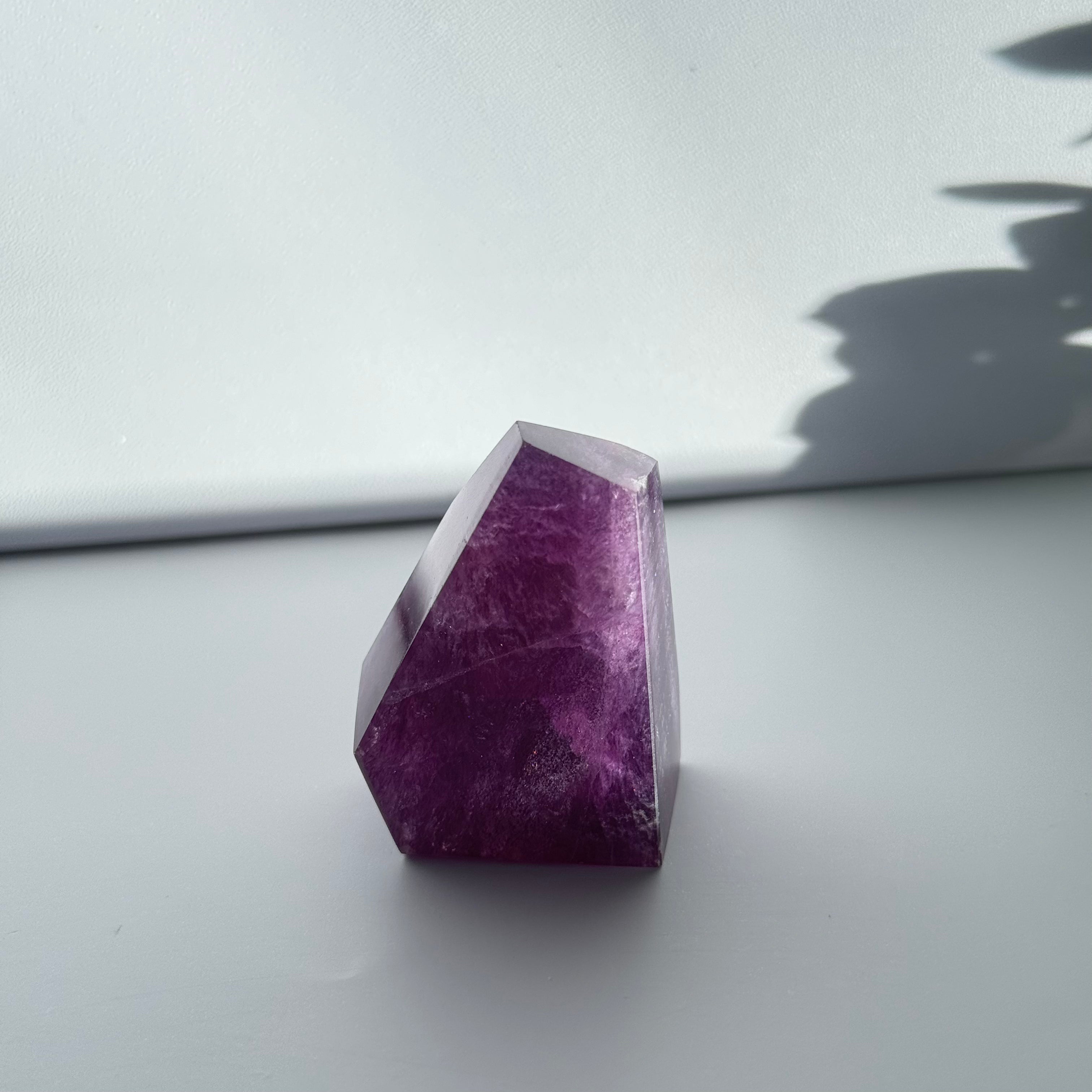 Pink Purple Fluorite Facet