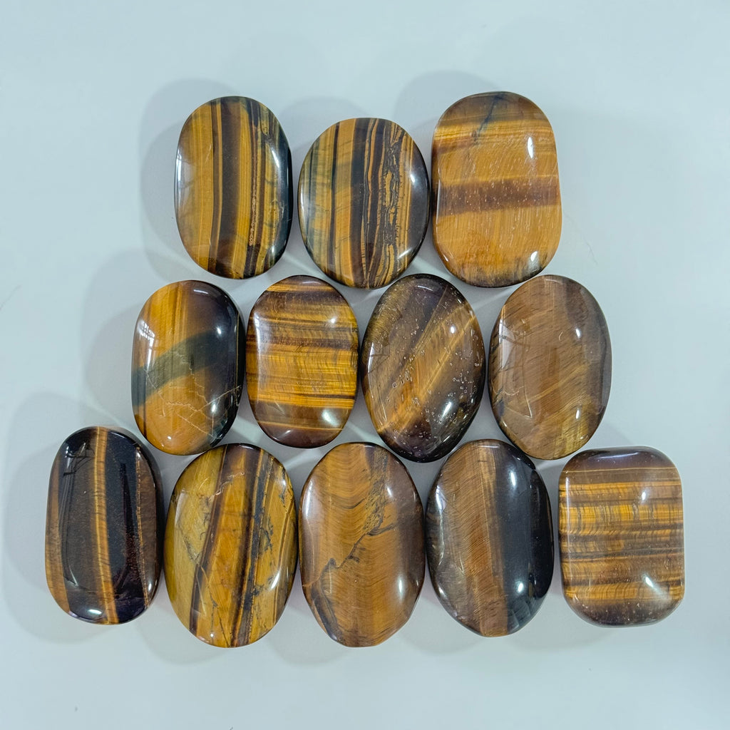 Gold Tiger Eye Palm Stone