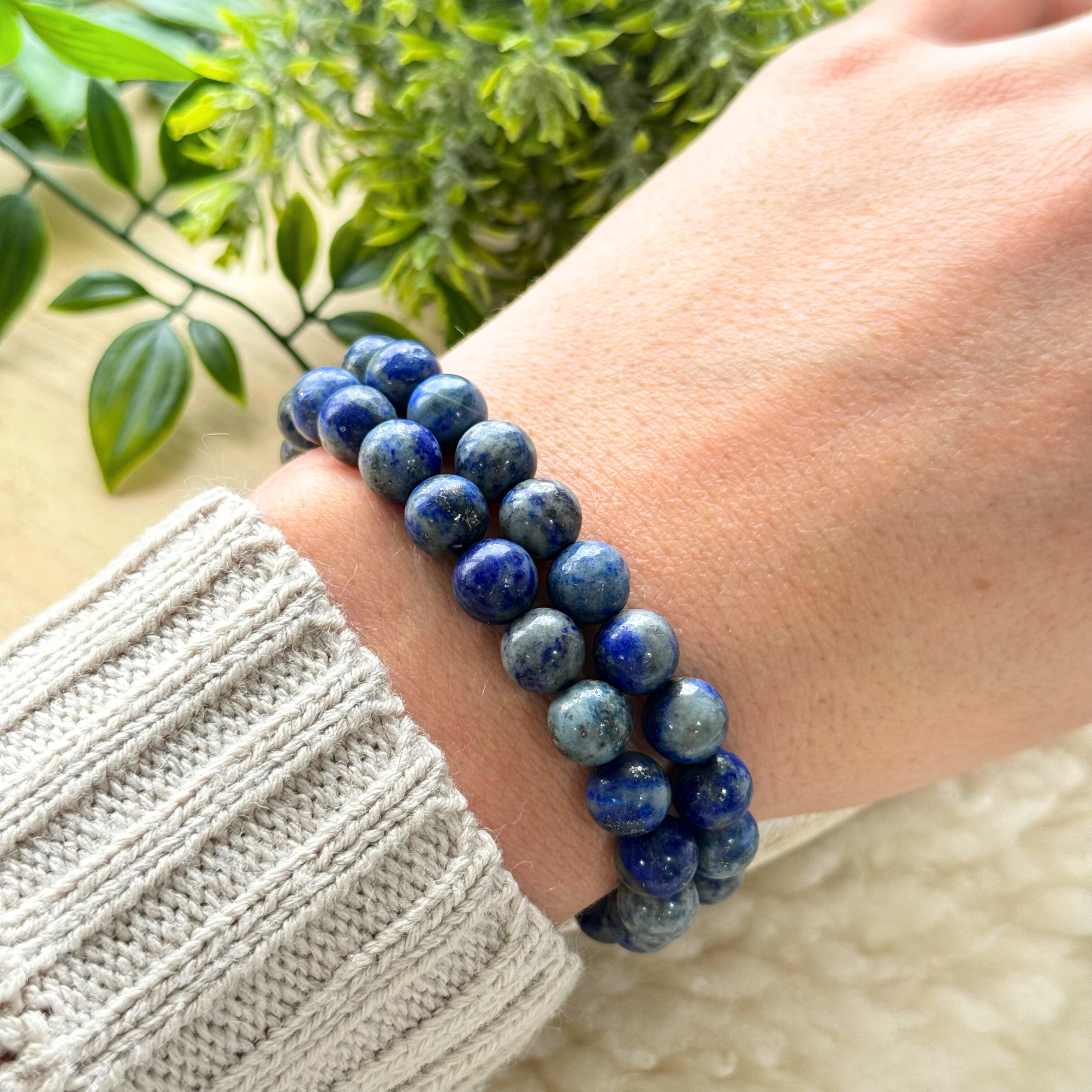 Lapis Lazuli Beaded Gemstone Bracelet