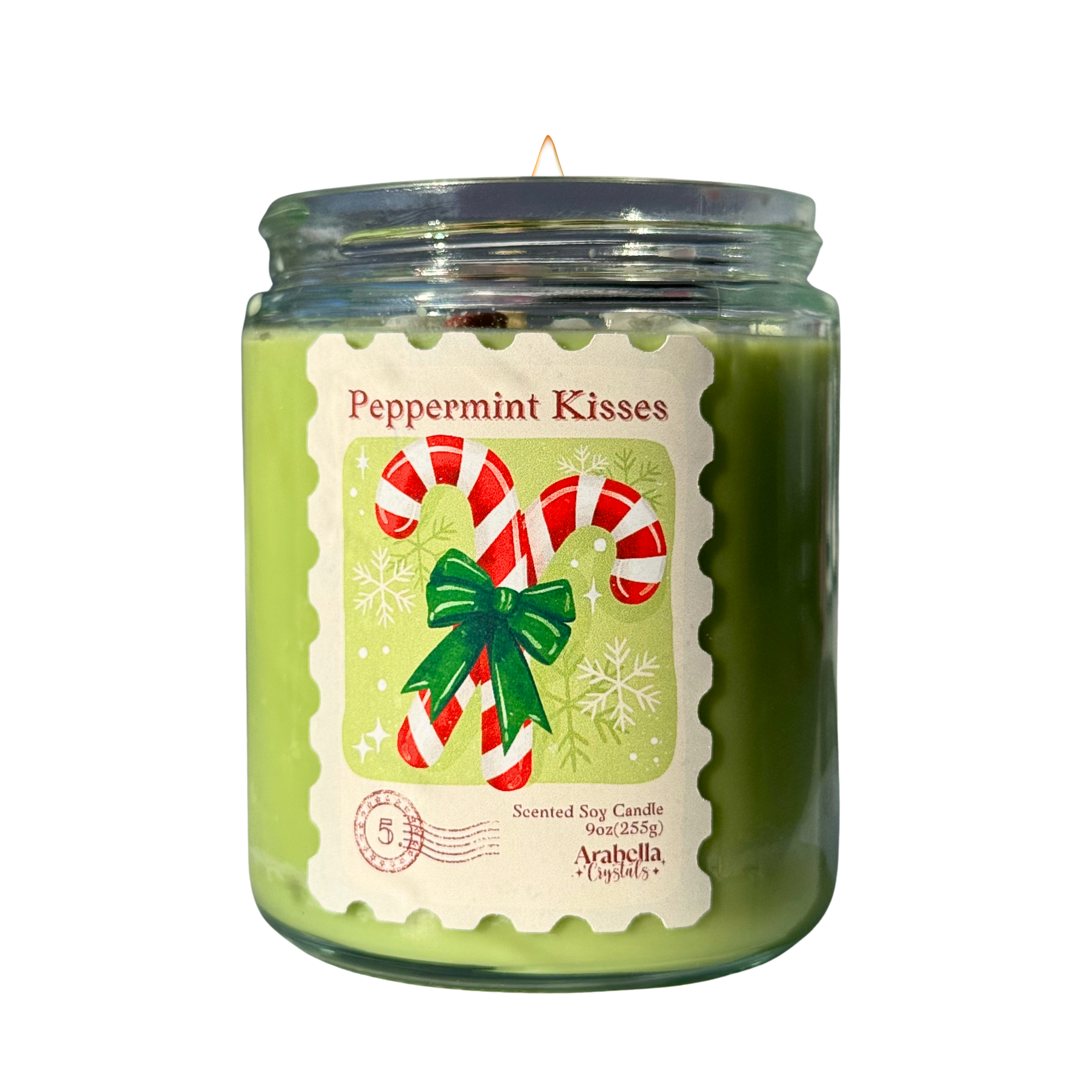 Peppermint Kiss Soy Holiday Candle