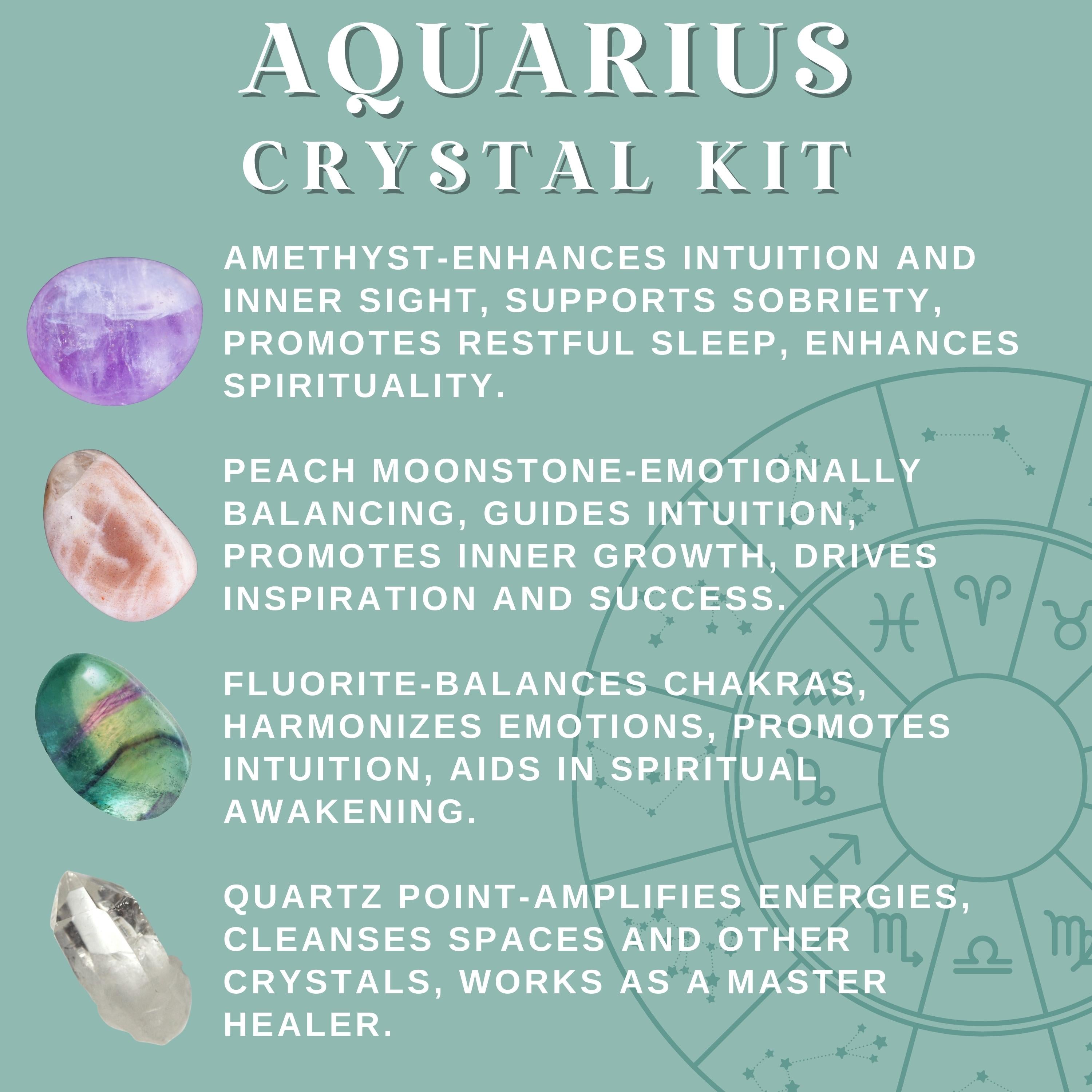 Aquarius Zodiac Crystal Kit