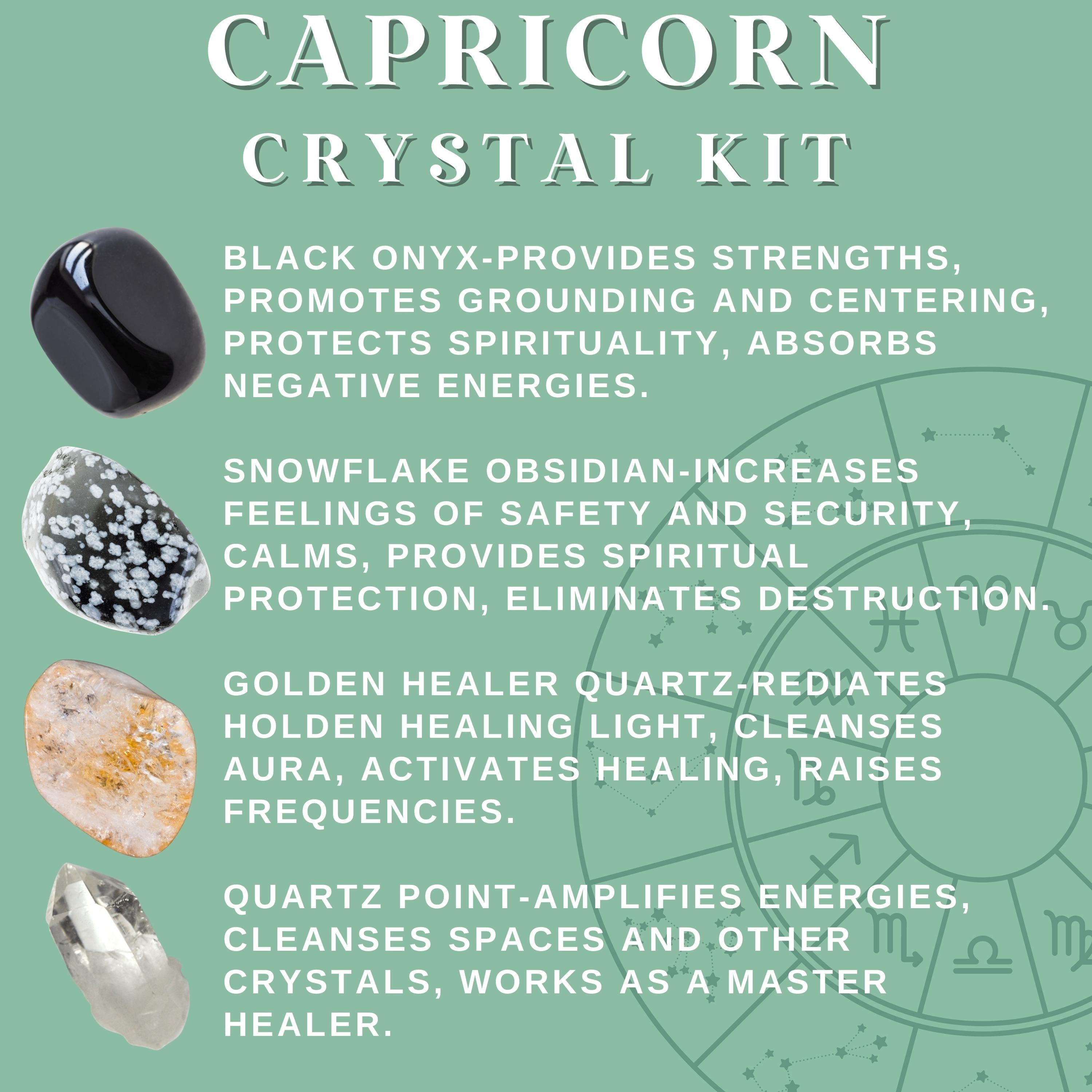 Capricorn Zodiac Crystal Kit