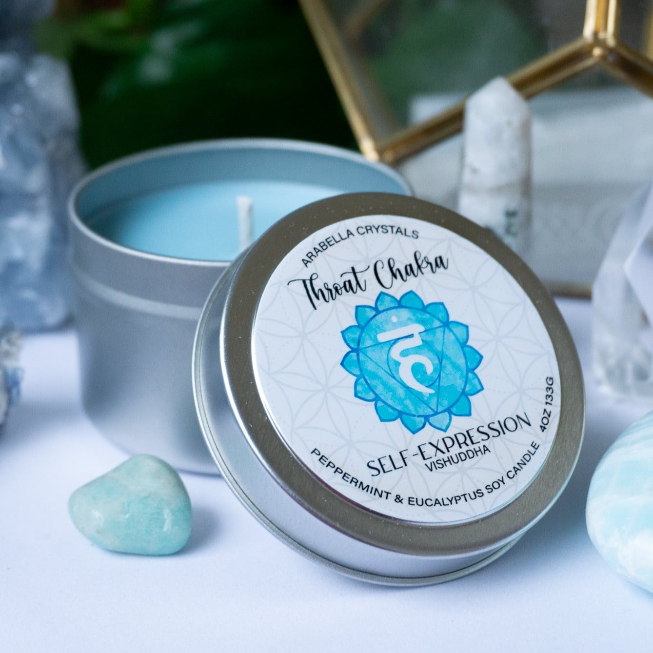 Throat Chakra Candle