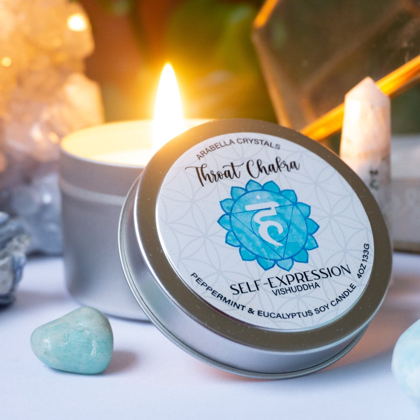 Throat Chakra Candle