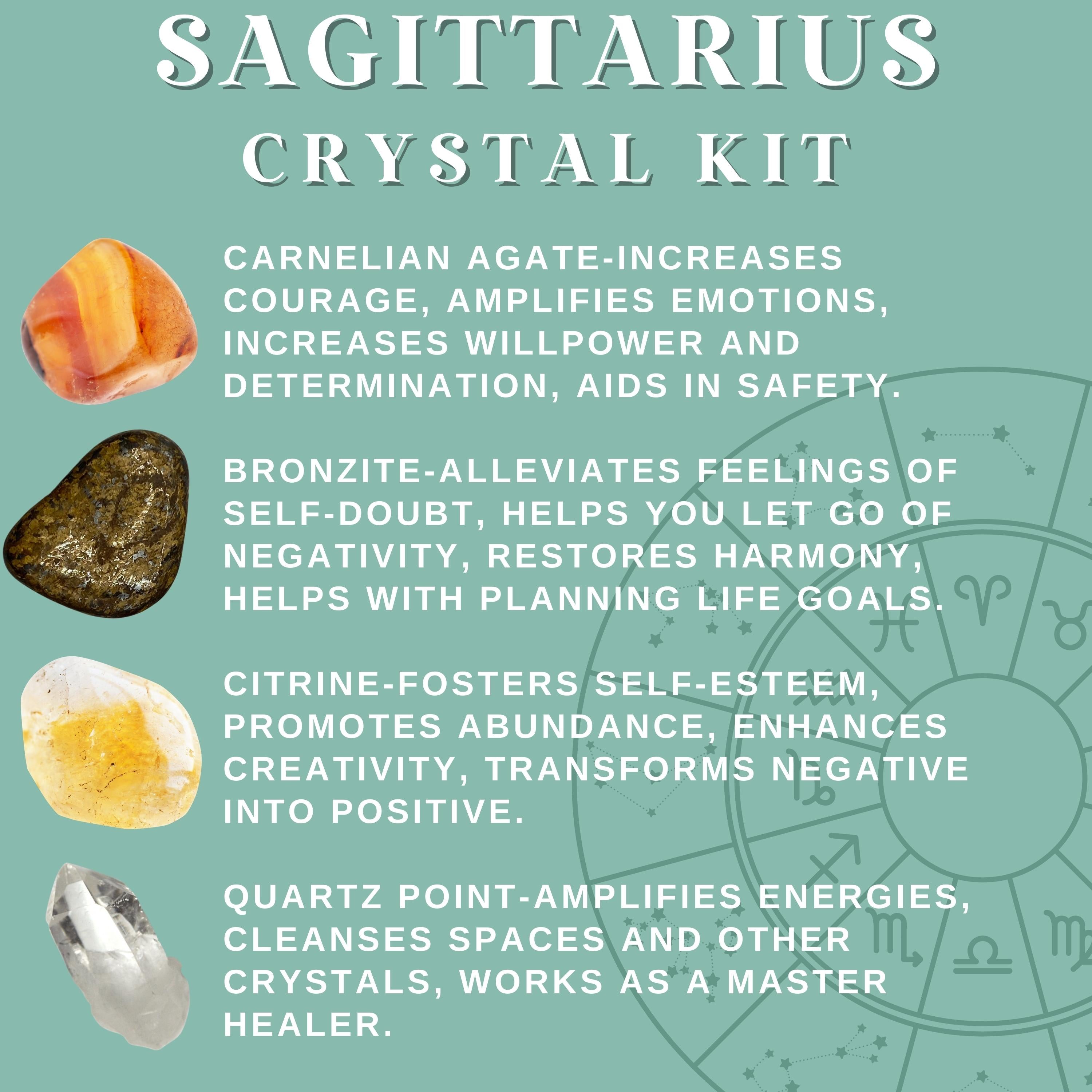 Sagittarius Zodiac Crystal Kit