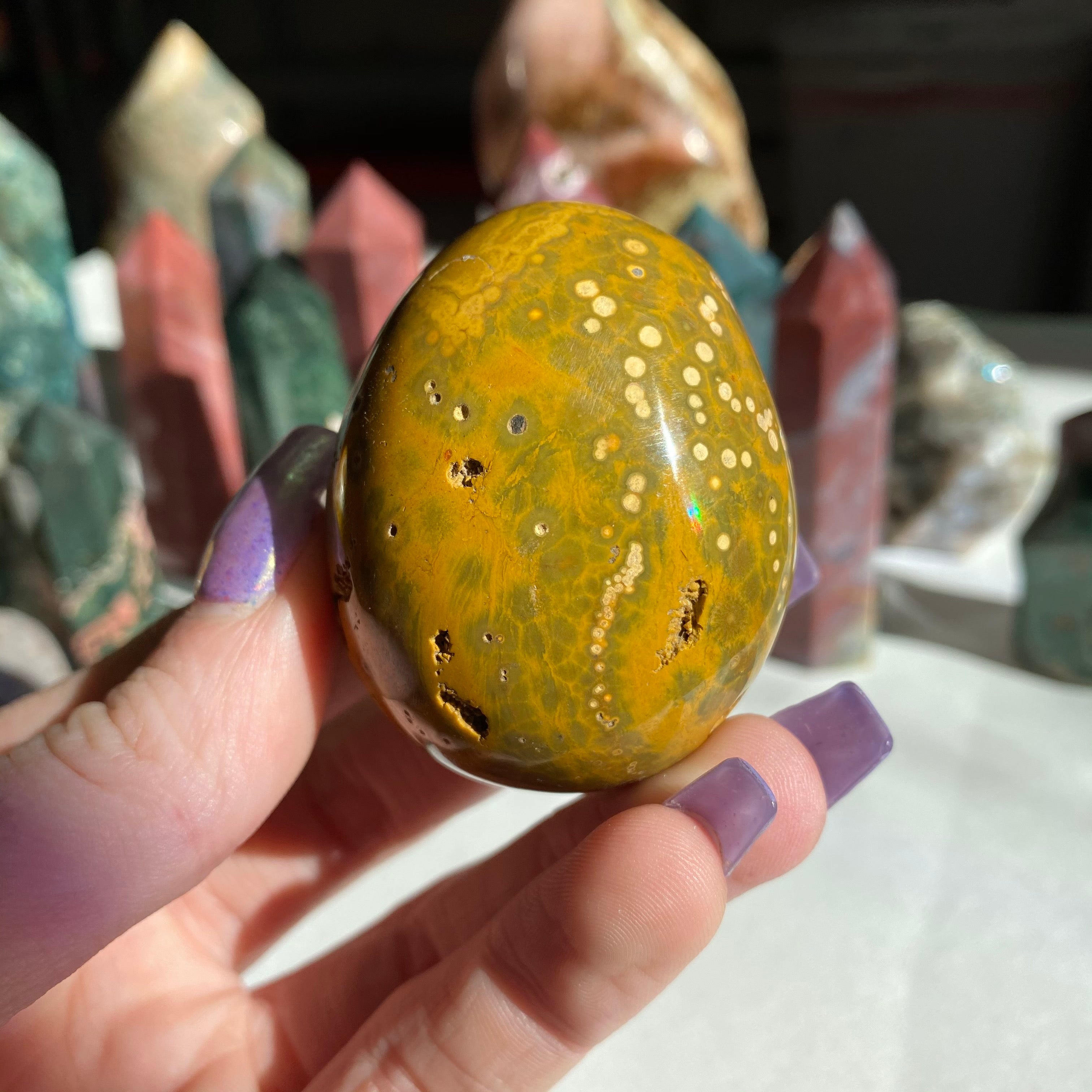 Ocean Jasper Palm Stone