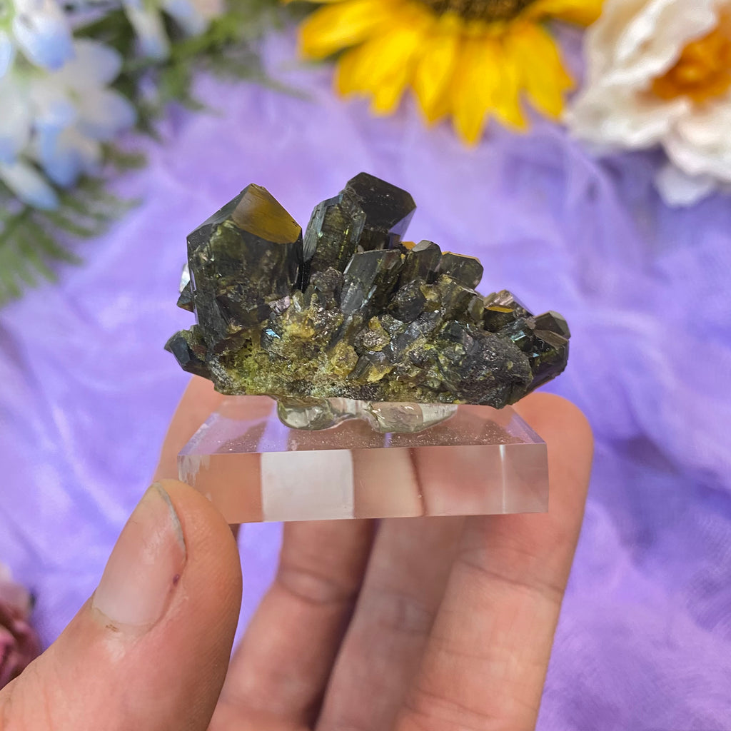 High Quality Green Epidote Cluster